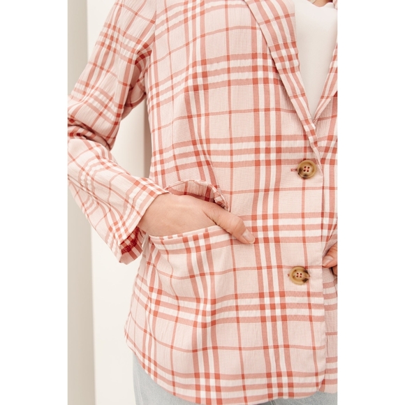 DRESSED IN PLAID BLAZER IN PINK - Picture 2 of 10